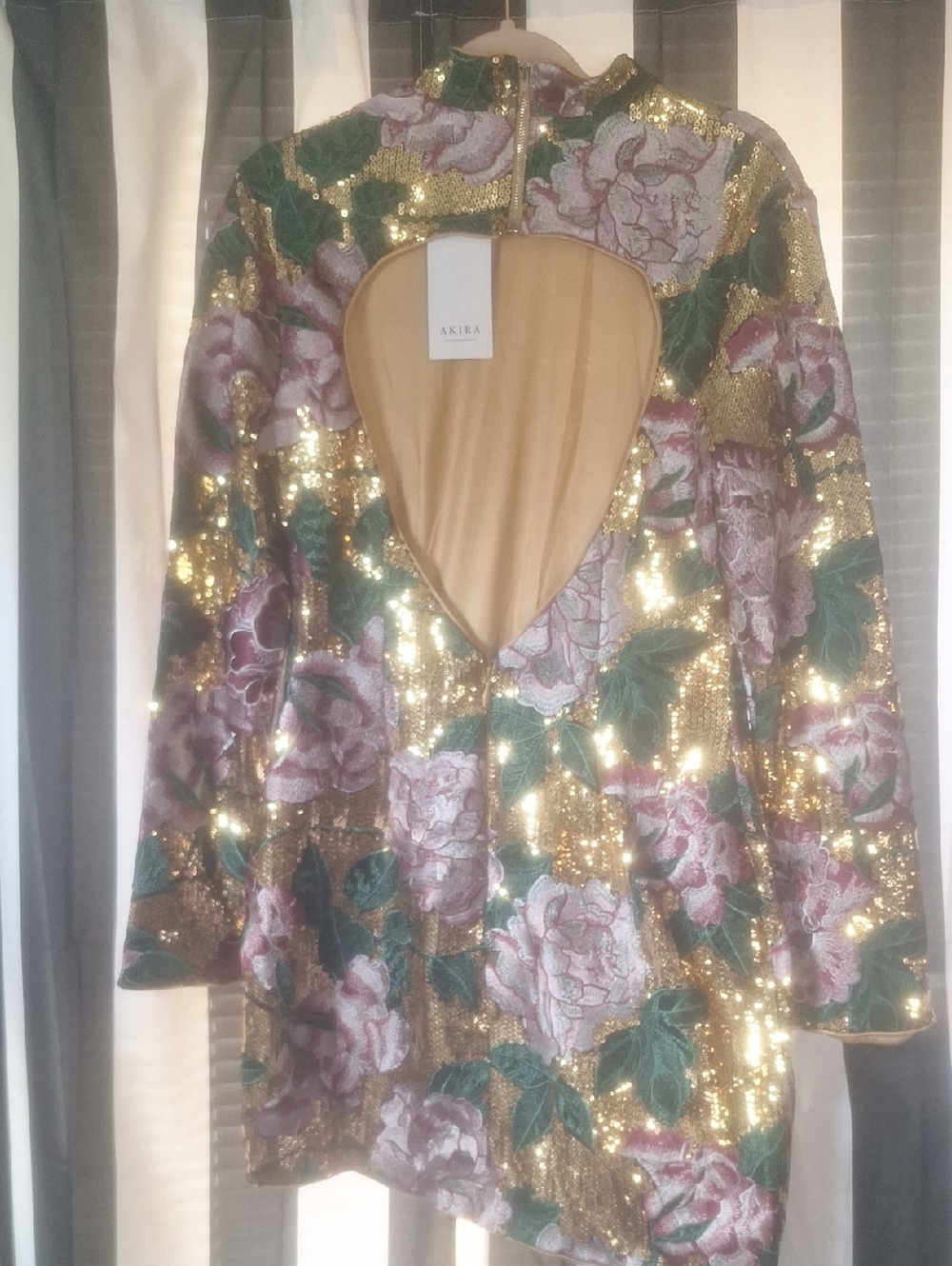FLORAL BABY SEQUIN MINI DRESS - XL - Picture 5 of 7